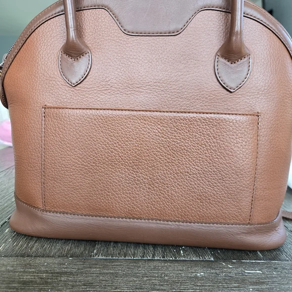 Burberry Brown Leather Satchel with Structured Design - Picture 2 of 5
